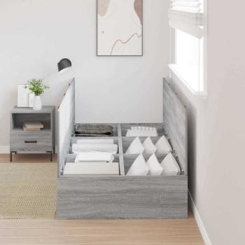 Stauraumbettgestell Grau Sonoma 75x190 cm
