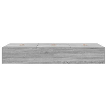 Stauraumbettgestell Grau Sonoma 75x190 cm