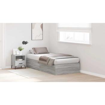 Stauraumbettgestell Grau Sonoma 75x190 cm