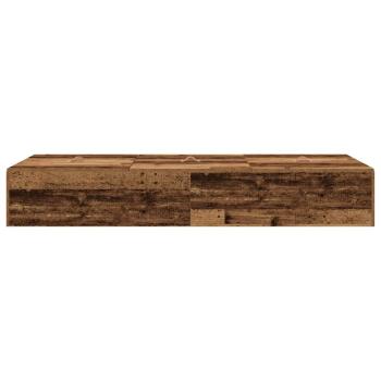 Bett mit Stauraum Altes Holz Massivholz Schlicht