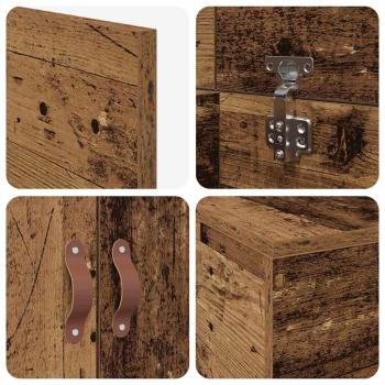 Bett mit Stauraum Altes Holz Massivholz Schlicht