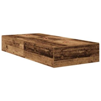 Bett mit Stauraum Altes Holz Massivholz Schlicht
