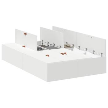 Stauraum Bettgestell Weiß 120x190 cm