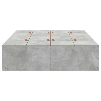 Aufbewahrungsbettgestell Beton Grau 120x190 cm