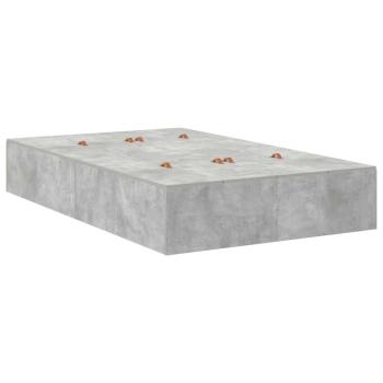 Aufbewahrungsbettgestell Beton Grau 120x190 cm