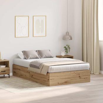 ARDEBO.de - Stauraum Bettgestell Artisan Eiche 120x190 cm