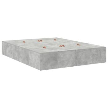 Bettgestell mit Stauraum Beton Grau 140x190 cm