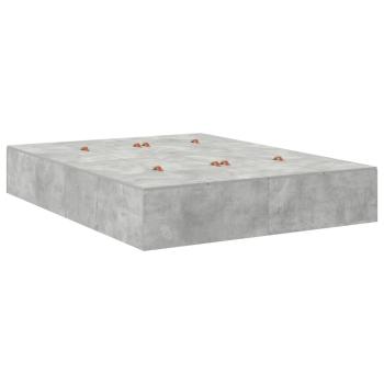 Bettgestell mit Stauraum Beton Grau 140x190 cm