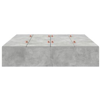 Bettgestell mit Stauraum Beton Grau 140x190 cm