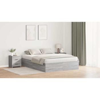 Stauraumbett Grau Sonoma 140x190 cm