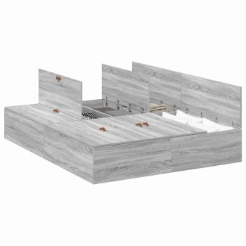 Stauraum Bettgestell Grau Sonoma 135x190 cm