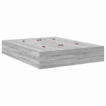 Stauraum Bettgestell Grau Sonoma 135x190 cm