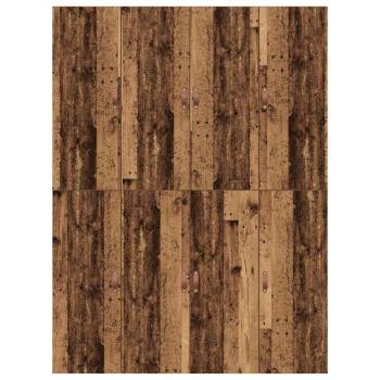 Stauraumbett aus altem Holz 135x190 cm