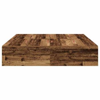 Stauraumbett aus altem Holz 135x190 cm