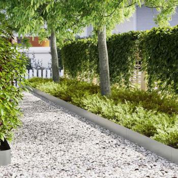 ARDEBO.de - Rasenrandsteine 50 Stück 100x0,5x20 cm Verzinkter Stahl