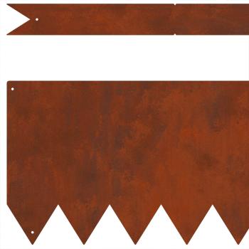Raseneinfassung 50 pcs 100 x 0,05 x 20 cm Wetterfeststahl