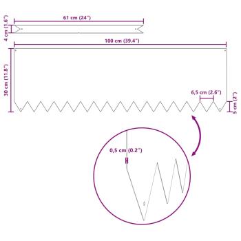 Rasenrandsteine 30 Stück 100x0,5x30 cm Edelstahl