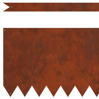 Rasenrandsteine 30 Stück 100x0,5x30 cm Wetterfester Stahl