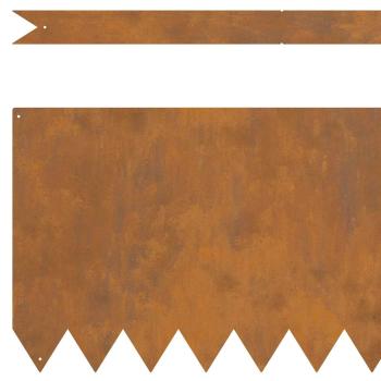 Rasenabgrenzungen 50 Stück 100x0,5x30 cm Wetterstahl