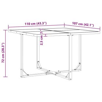 10-teiliges Gartenesszimmer-Set mit Kissen aus Stahl und Textilene