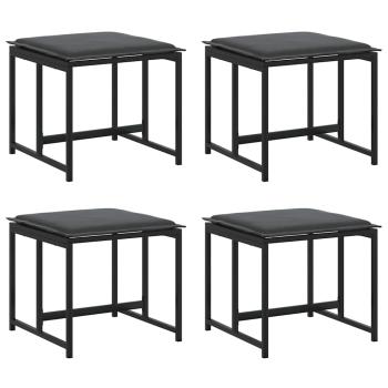 10-teiliges Gartenesszimmer-Set mit Kissen aus Stahl und Textilene