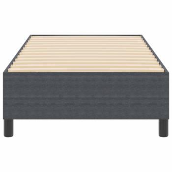 Boxspringbett Dunkelgrau 80x200 cm Cord-Stoff