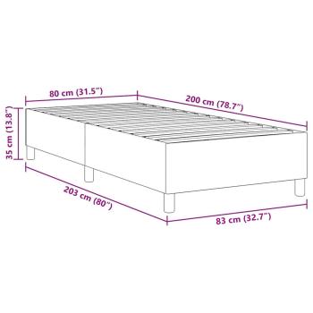 Boxspringbett Dunkelgrau 80x200 cm Cord-Stoff