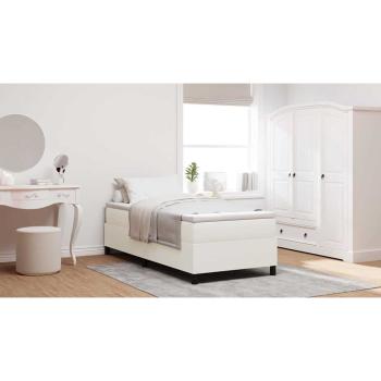 Boxspringbett Creme Einzel Cord Stoff