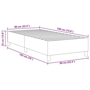 Boxspringbett Creme Einzel Cord Stoff