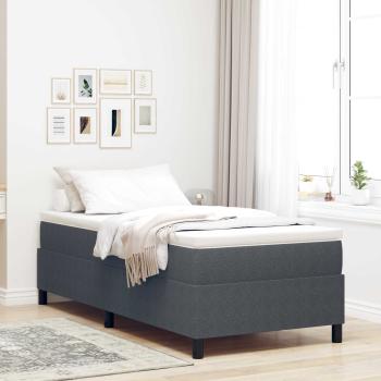 Boxspringbett Dunkelgrau 90x200 cm aus Cord