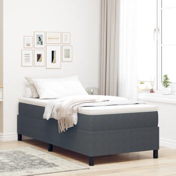 Boxspringbett Dunkelgrau 90x200 cm aus Cord
