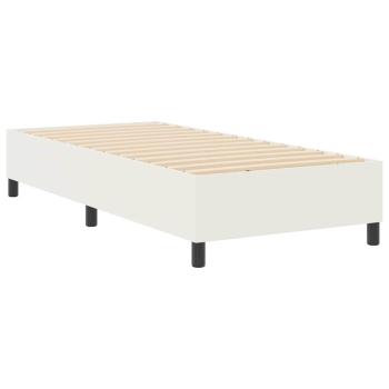 Boxspringbett Creme 90x200 cm Cord-Stoff