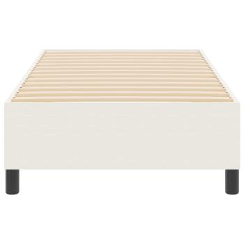 Boxspringbett Creme 90x200 cm Cord-Stoff