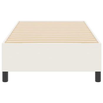 Boxspringbett Creme 90x200 cm Cord-Stoff
