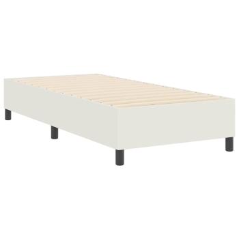 Boxspringbett Creme 90x200 cm Cord-Stoff