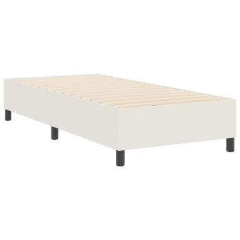 Boxspringbett Creme 90x200 cm Cord-Stoff