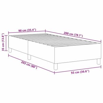 Boxspringbett Blau 90x200 cm Cordura-Stoff