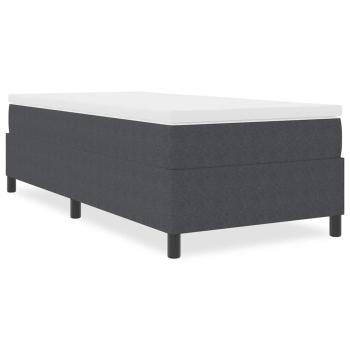 Boxspringbett Dunkelgrau 100x200 cm Cord-Stoff