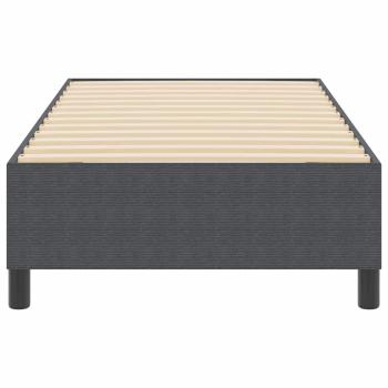 Boxspringbett Dunkelgrau 100x200 cm Cord-Stoff
