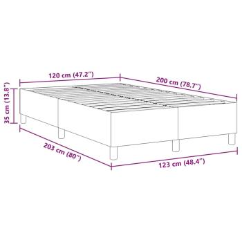 Boxspringbett Hellgrau 120x200 cm Cordstoff