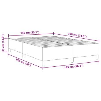 Boxspringbett Hellgrau 140x200 cm Cordstoff