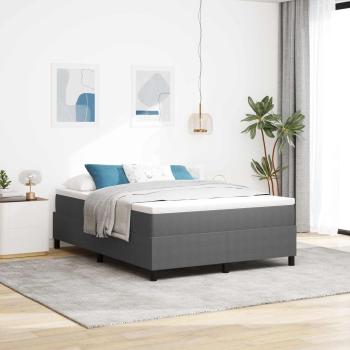 Boxspringbett Hellgrau 140x200 cm Cord-Stoff