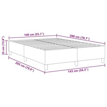 Boxspringbett Hellgrau 140x200 cm Cord-Stoff