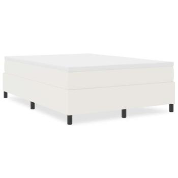 Boxspringbett Creme 140x200 cm aus Cordstoff