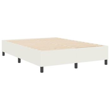 Boxspringbett Creme 140x200 cm aus Cordstoff