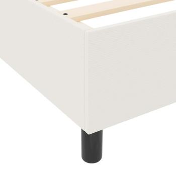 Boxspringbett Creme 140x200 cm aus Cordstoff