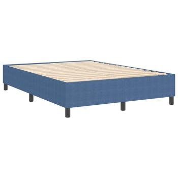 Boxspringbett Blau 140x200 cm Cord-Stoff