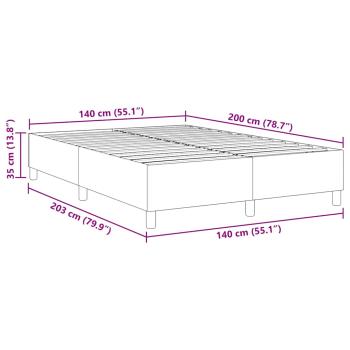 Boxspringbett Blau 140x200 cm Cord-Stoff