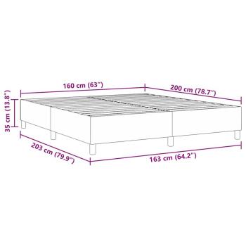 Boxspringbett Hellgrau 160x200 cm Cord-Stoff