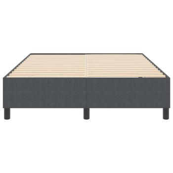 Boxspringbett Dunkelgrau 160x200 cm aus Cord-Stoff
